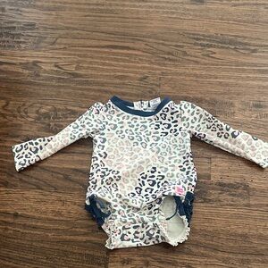 Rufflebutts leopard swimsuit 12-18m